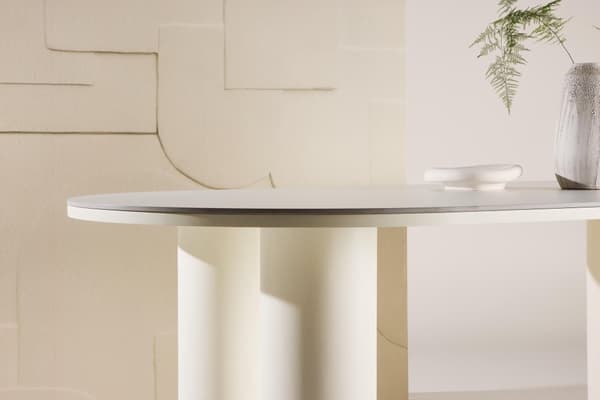 FURNLUX RUOKAPÖYTÄ HAVSTENSSUND HARMAA & BEIGE 110CM