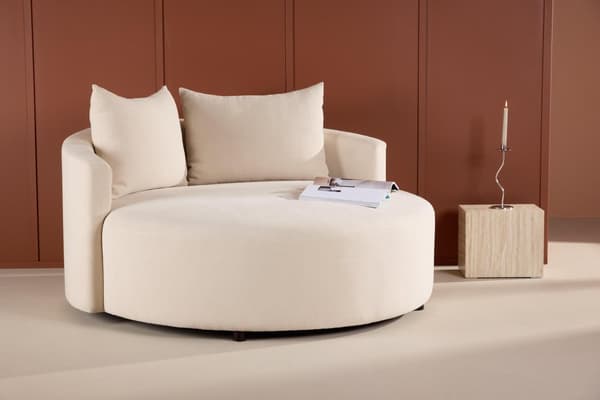 FURNLUX NOJATUOLI KELSO BEIGE & MUSTA 150CM