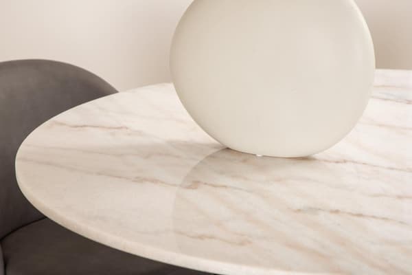 FURNLUX MATBORD ESTELLE MARMOR VIT & SVART 106CM