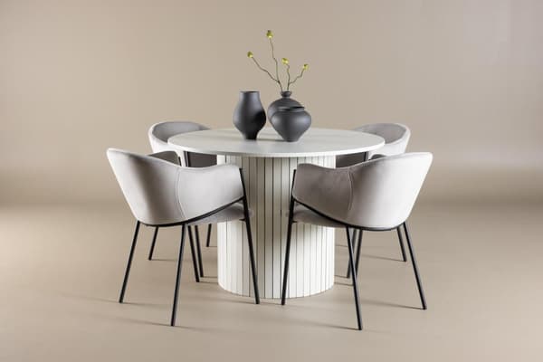FURNLUX RUOKAPÖYTÄ HARON VALKOINEN 110CM