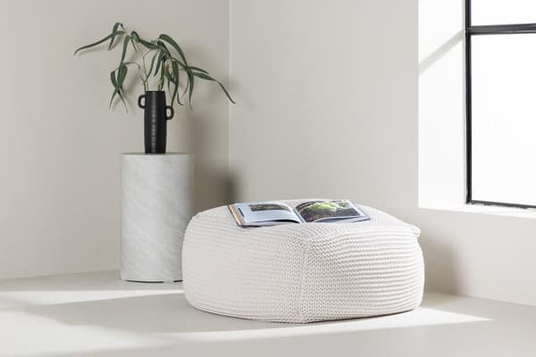 FURNLUX SITTPUFF LUCA VIT 60CM