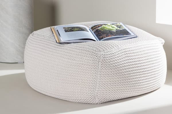 FURNLUX SITTPUFF LUCA VIT 60CM