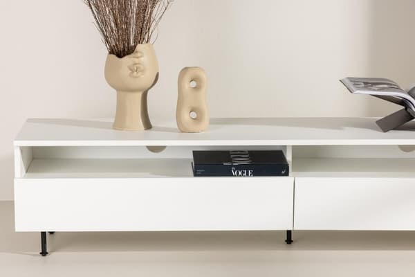 FURNLUX TV-BÄNK NAVARRA VIT & SVART 180CM
