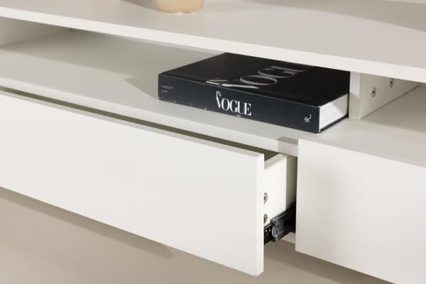 FURNLUX TV-BÄNK NAVARRA VIT & SVART 180CM