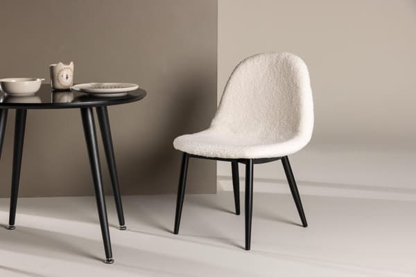 FURNLUX OTTOMAN POLAR HVID & SORT 43CM