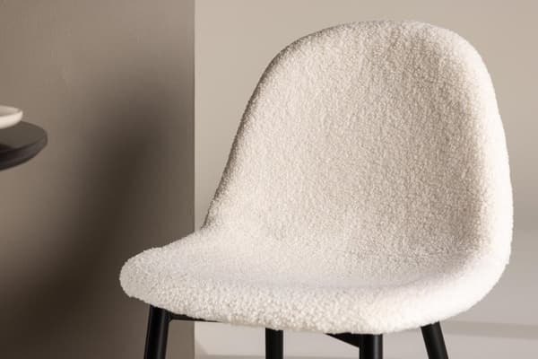 FURNLUX OTTOMAN POLAR HVID & SORT 43CM