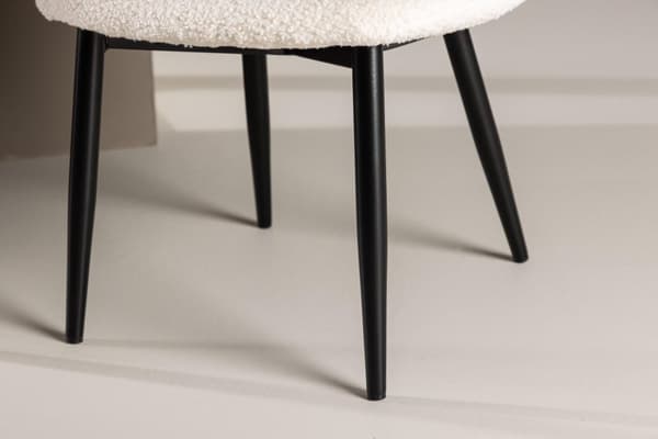 FURNLUX OTTOMAN POLAR HVID & SORT 43CM