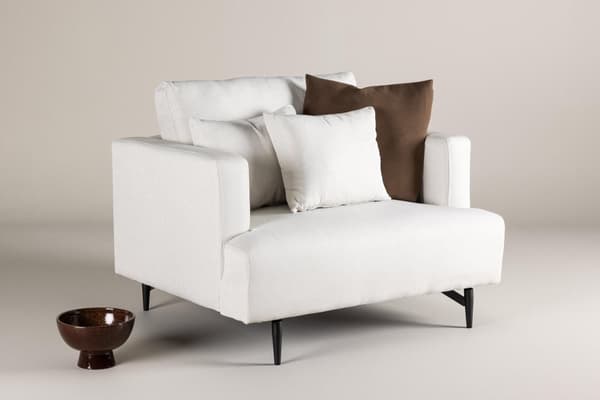 FURNLUX FÅTÖLJ SOFIA VIT & SVART 104CM