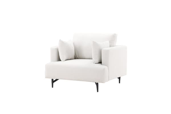 FURNLUX FÅTÖLJ SOFIA VIT & SVART 104CM