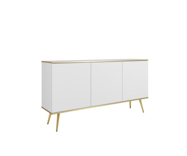 FURNLUX SKÄNK ORO VIT & GULD 160CM