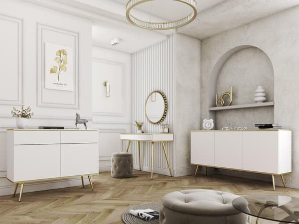FURNLUX LIPASTO ORO VALKOINEN & KULTA 107CM