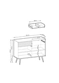 Pikkukuva 4 / 4: FURNLUX LIPASTO ORO VALKOINEN & KULTA 107CM