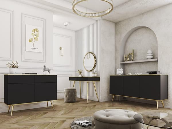 FURNLUX LIPASTO ORO MUSTA & KULTA 160CM