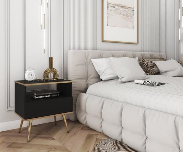 FURNLUX NATBORD ORO SORT & GULD 54CM