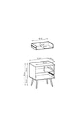 Miniatyrbild 3 av 3: FURNLUX NATTDUKSBORD ORO BEIGE & GULD 54CM