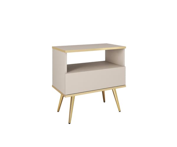 FURNLUX NATTDUKSBORD ORO BEIGE & GULD 54CM