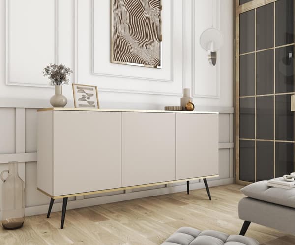 FURNLUX SKÄNK ORO BEIGE & SVART 160CM