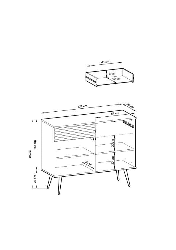 FURNLUX LIPASTO ORO BEIGE & MUSTA 107CM