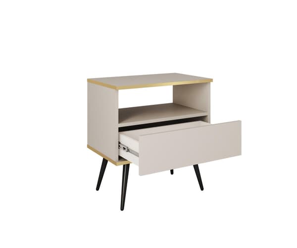 FURNLUX NATTDUKSBORD ORO BEIGE & SVART 54CM