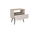 Miniatyrbild 2 av 4: FURNLUX NATTDUKSBORD ORO BEIGE & SVART 54CM