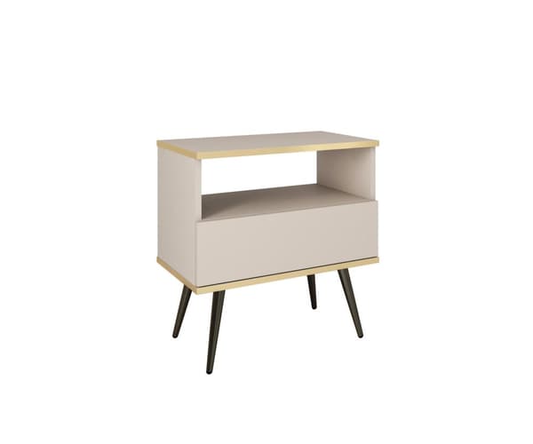 FURNLUX NATTDUKSBORD ORO BEIGE & SVART 54CM
