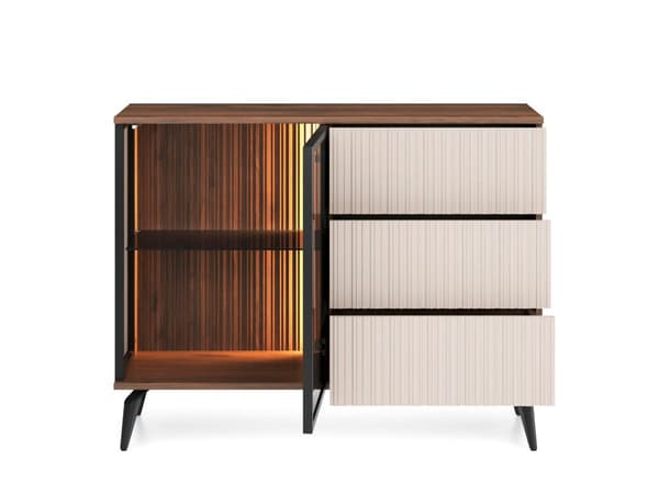 FURNLUX SKÆNK VICI BEIGE & SORT 103CM