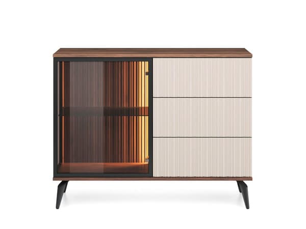 FURNLUX SKÆNK VICI BEIGE & SORT 103CM