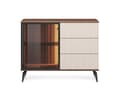 Miniatyrbillede 2 af 6: FURNLUX SKÆNK VICI BEIGE & SORT 103CM