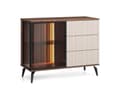 Miniatyrbillede 1 af 6: FURNLUX SKÆNK VICI BEIGE & SORT 103CM