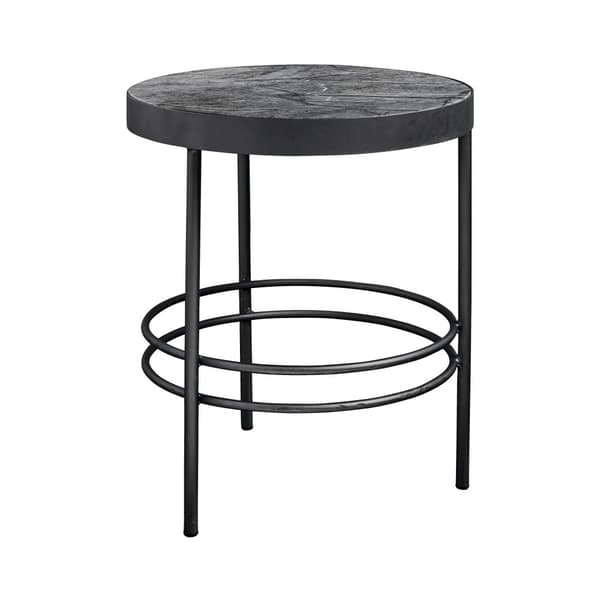 FURNLUX SIVUPÖYTÄ MIDNIGHT MARBLE BLACK & BLACK 50CM