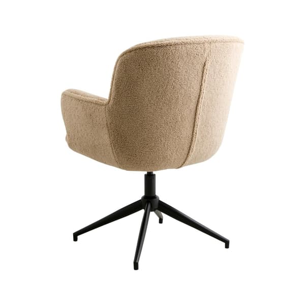 FURNLUX SPISESTUESTOL LEA BEIGE & SORT 67CM