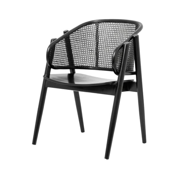 FURNLUX RUOKASALIN TUOLI WICKY MUSTA 61CM