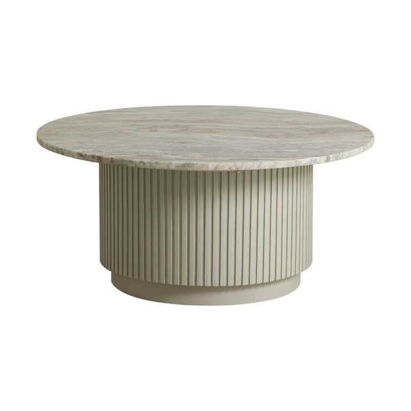 FURNLUX SOFFBORD ERIE MARMOR VIT & BEIGE 90CM