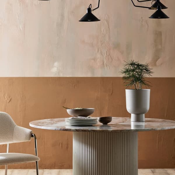 FURNLUX MATBORD ERIE MARMOR VIT & BEIGE 140CM