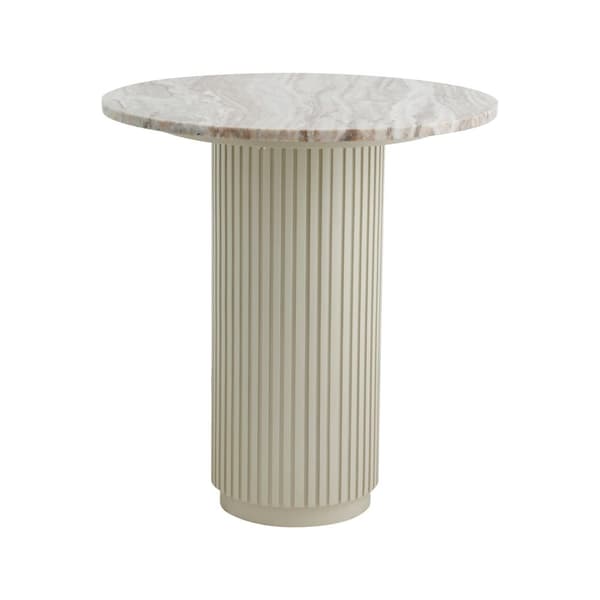 FURNLUX RUOKAPÖYTÄ ERIE MARMORI VALKOINEN & BEIGE 70CM