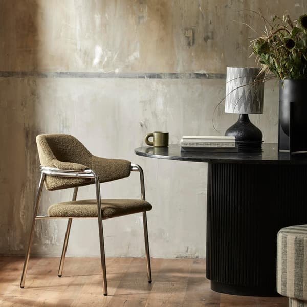 FURNLUX RUOKAPÖYTÄ ERIE MARMORI MUSTA & MUSTA 140CM