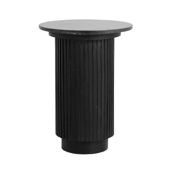 FURNLUX SIVUPÖYTÄ ERIE MARMORI MUSTA & MUSTA 40CM