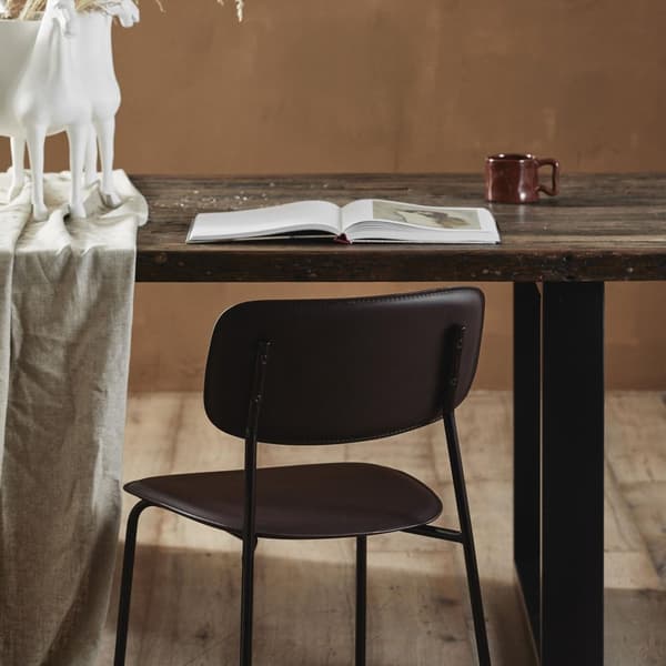 FURNLUX RUOKASALIN TUOLI ESA TUMMANRUSKEA & MUSTA 45CM