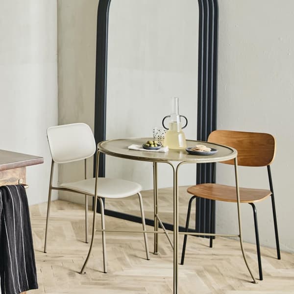 FURNLUX MATSALSSTOL ESA BEIGE & SVART 43CM