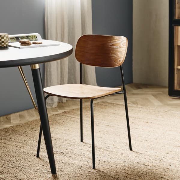 FURNLUX MATSALSSTOL ESA BEIGE & SVART 43CM