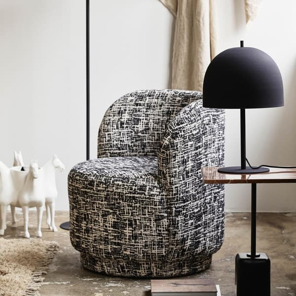 FURNLUX FÅTÖLJ BOMU SVART 75CM