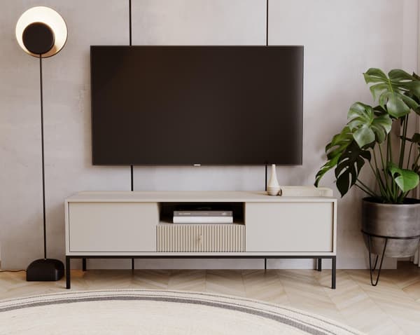 FURNLUX TV-BÄNK MAGGIORE BEIGE & SVART 154CM