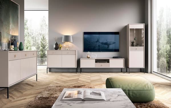 FURNLUX TV-BÄNK MAGGIORE BEIGE & SVART 154CM