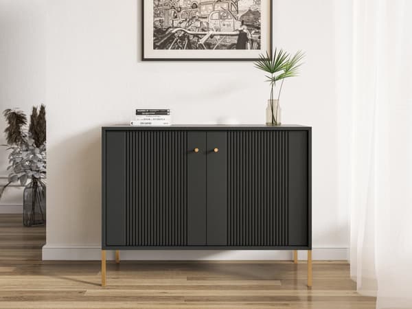 FURNLUX SKÄNK ISEO SVART & GULD 104CM