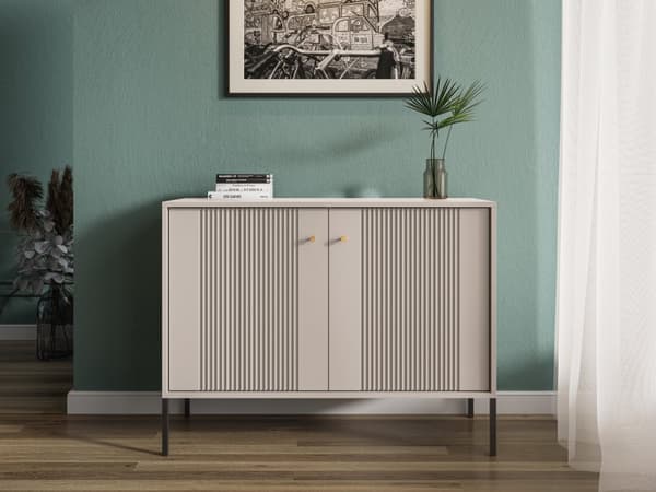 FURNLUX SKÄNK ISEO BEIGE & SVART 104CM