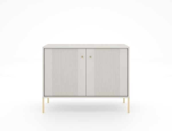 FURNLUX SIVUPÖYTÄ ISEO BEIGE & KULTA 104CM