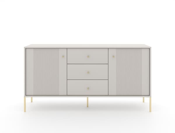 FURNLUX SIVUPÖYTÄ ISEO BEIGE & KULTA 154CM