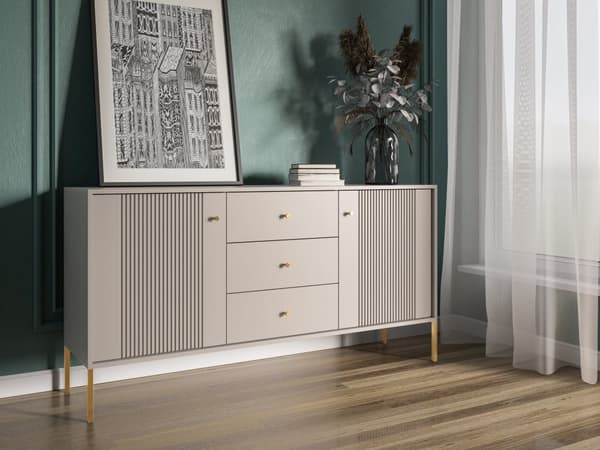 FURNLUX SKÄNK ISEO BEIGE & GULD 154CM