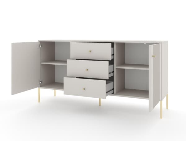 FURNLUX SKÄNK ISEO BEIGE & GULD 154CM
