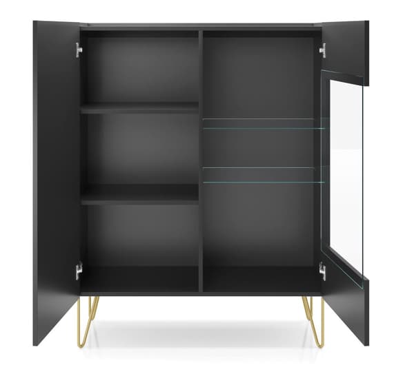 FURNLUX VITRIINI HARMONIA MUSTA & KULTA 97CM